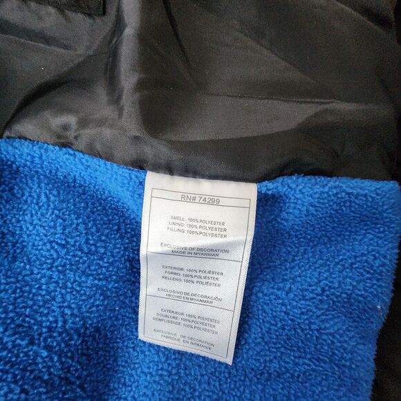 Minus Zero Boys Quilted Blue Black Puffer Jacket Coat Size S(8) - Picture 10 of 12